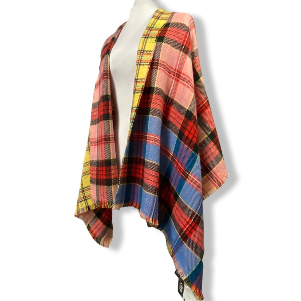 Plaid Scarf by Cara New York 4 Plaids Yellow Plaid, Pink Plaid, Blue Plaid & Red